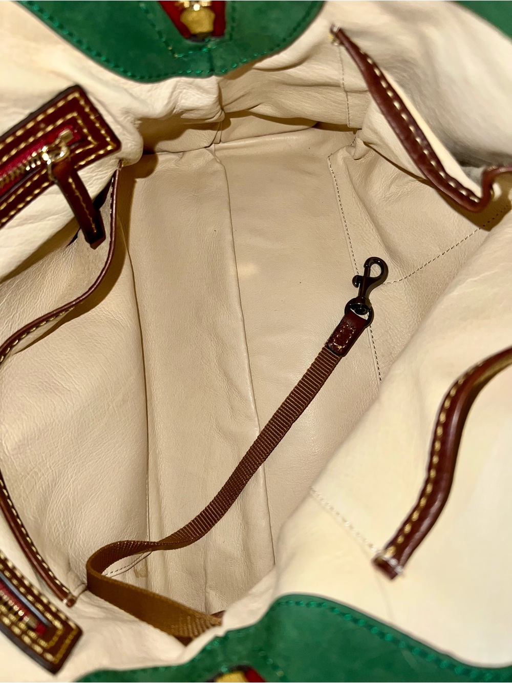 NWT, CHESTNUT Dooney & Bourke Florentine Leather Cameron Satchel - Picture 10 of 11